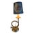 Vintage Equestrian English Style Horse Hunting Brass Horn-Shaped Lamp For Sale