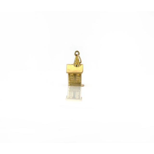 Religious Vintage Gold Stanhope Viewer Chapel Charm, Lord’s Prayer, 14k For Sale - Image 3 of 9