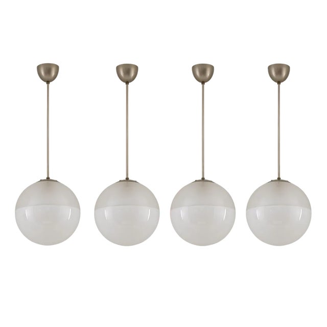 Modern Swedish Glass Pendants attributed to Böhlmarks, 1940s, Set of 4 For Sale