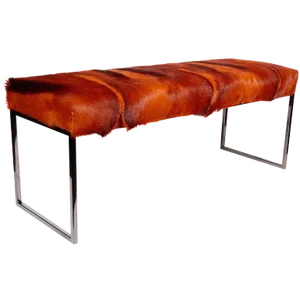 African Springbok Fur Bench in Burnt Orange