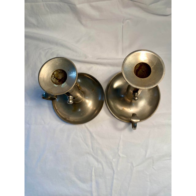 Antique, French, Zinc, Candlesticks, 1920s For Sale In Salt Lake City - Image 6 of 7