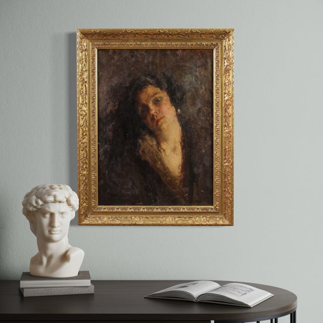 Female Portrait, 1890, Oil on Canvas, Framed For Sale - Image 11 of 16