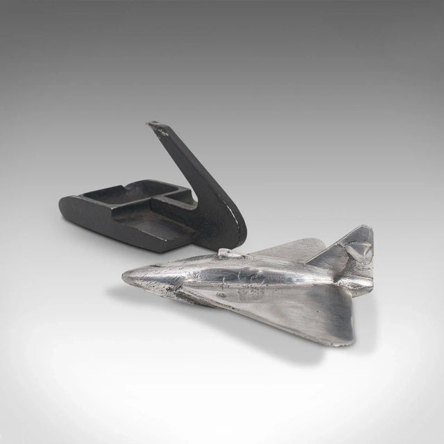 Circa 1960 Jet Plane English Alloy Desk Ornament For Sale - Image 4 of 13