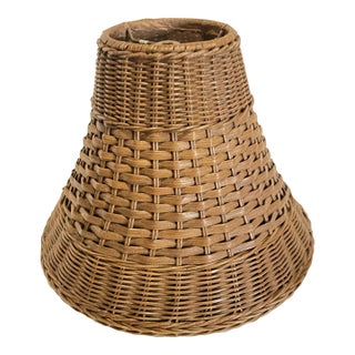 Round Wicker Lamp Shade For Sale