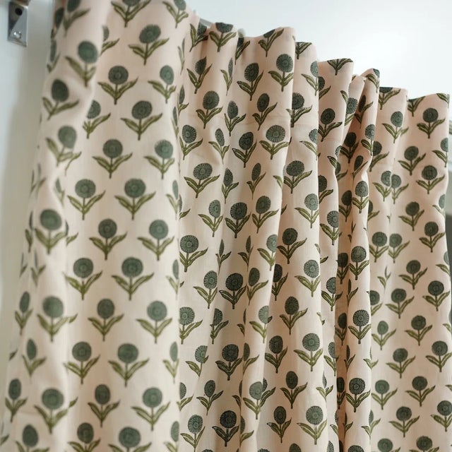 Rustic Colored Linen Curtains Rustic Lightweight Drapes for Modern & Traditional Home Décor Size 54" W X 29" L- Genda Pushp For Sale - Image 3 of 5