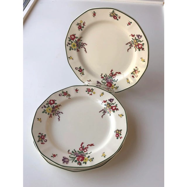 Royal Doulton Vintage Royal Doulton Old Leeds Spray Salad Plates- Set of 4 For Sale - Image 4 of 6