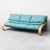 3-Seater Sofa in Blue Fabric and Wood in the style of Alvar Aalto, 1970s For Sale - Image 10 of 10