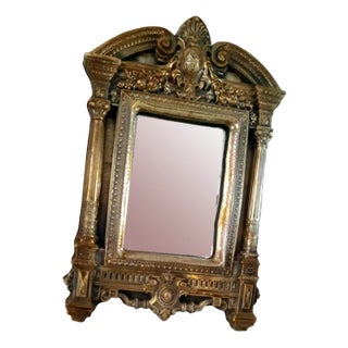 Silver Mirror with Frame, 1950s For Sale