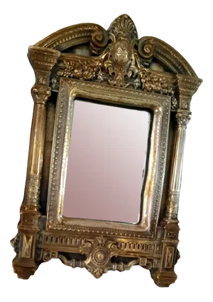 Silver Mirror with Frame, 1950s