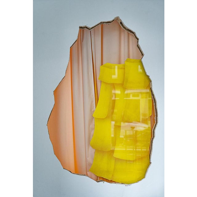 Velvet Realities Yellow Wall Sculpture by Sven Jansse For Sale - Image 6 of 14