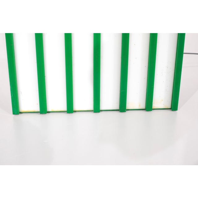 Green Rectangular Floor Lamp in Green and White Acrylic Glass, Italy, 1970s For Sale - Image 8 of 10