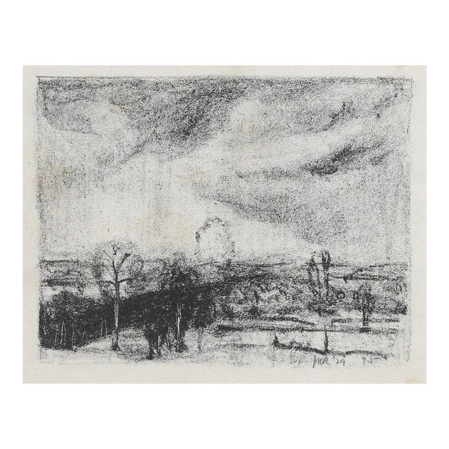 1929 James Rosenberg Landscape Black & White Lithograph For Sale