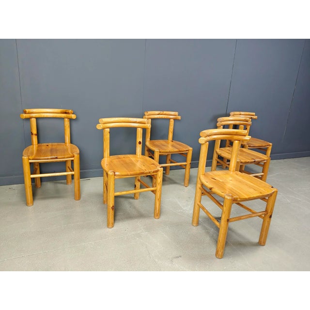 Vintage Dining Chairs in Pine, 1980s, Set of 6 For Sale - Image 12 of 18