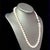Traditional Akoya Pearl Diamond Necklace 21.5" 18k W Gold 8.5 mm Certified For Sale - Image 3 of 9