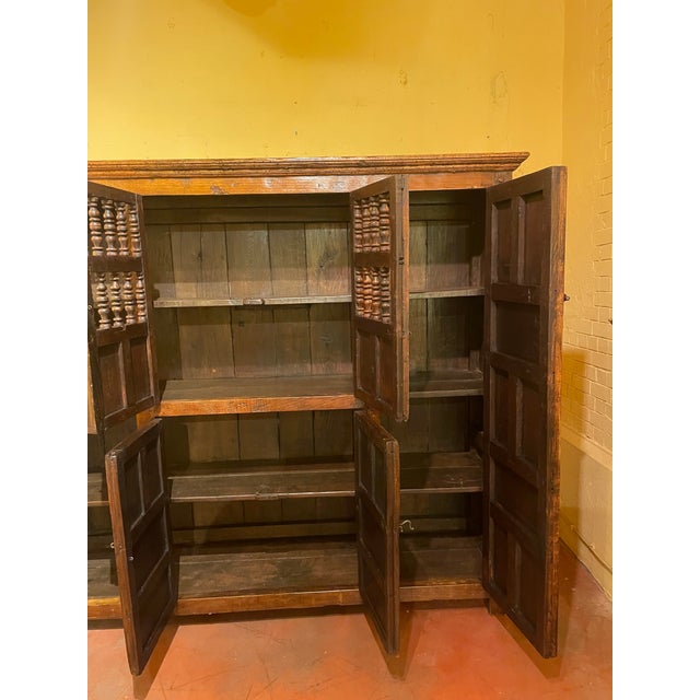 Large Spanish Renaissance Oak 6-Door Cabinet, 17th Century For Sale - Image 11 of 15