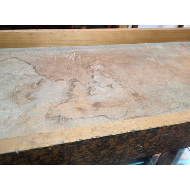 Mid 20th Century Pair of Mid 20th Century John Widdicomb[Unsigned] Faux Tortoiseshell and Glass Etageres, Attributed For Sale - Image 5 of 11