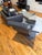 80s Postmodern Leather Cantilever Wire Lounge Chair & Ottoman For Sale In New York - Image 6 of 8