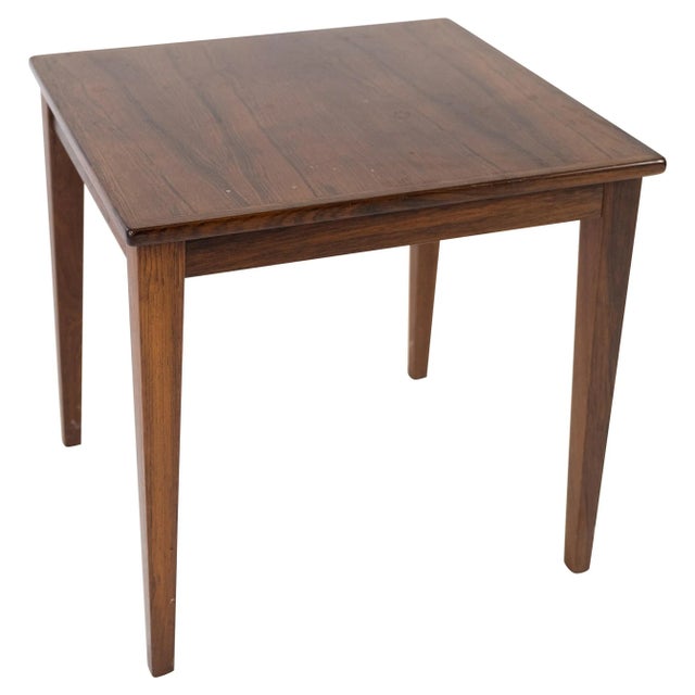 Brown Danish Side Table in Rosewood, 1960s For Sale - Image 8 of 8