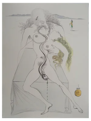 Salvador Dali, Casanova, Abandoned to Lust, Original Engraving