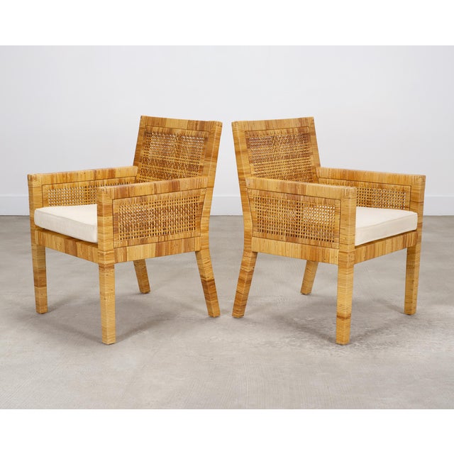 Set of 8 Billy Baldwin for Bielecky Brothers Cane Dining Chairs For Sale - Image 12 of 18