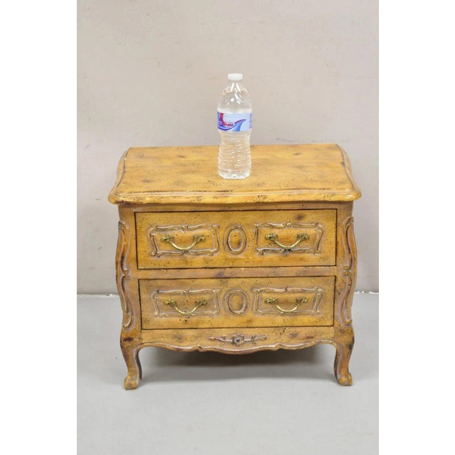 Vintage Italian Salesman Sample Louis XV Style Commode Jewelry Box Miniature Chest. Item features a distressed finish, 2...