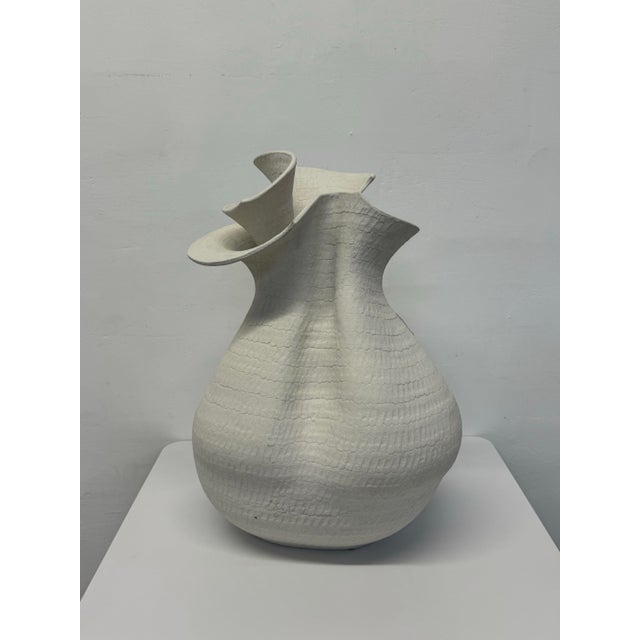 Guy Dawson Large Modernist Sculptural Studio Pottery Vase, Signed For Sale - Image 4 of 12