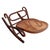 Antique Vienna Secession Dark Bent Oak & Cane Rocking Foot Stool Attributed to Thonet No.7001 For Sale In Los Angeles - Image 6 of 8