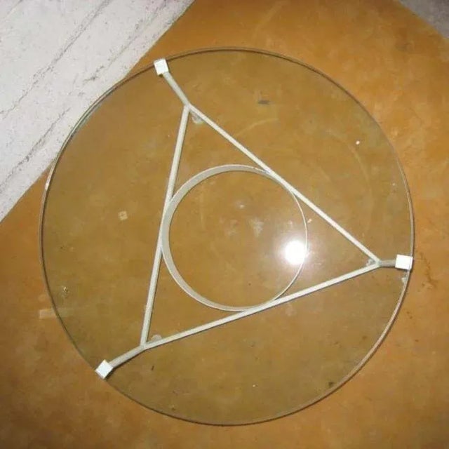 This geometric table was made circa in the 1950s.