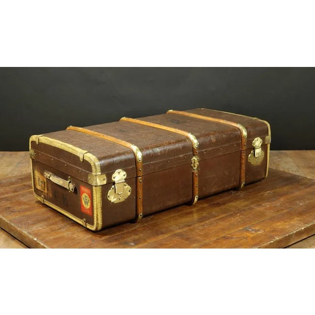 Metal Curved Cabin Trunk from Locher For Sale - Image 7 of 7