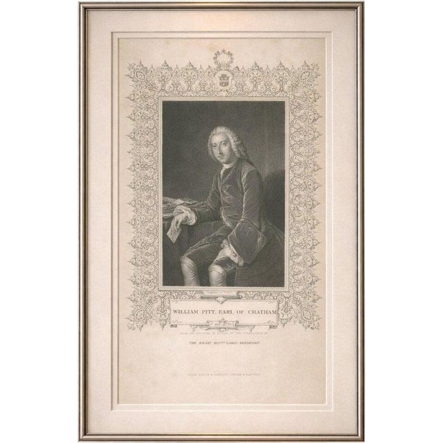 Antique Portrait of William Pitt Earl of Chatham, 1850 For Sale