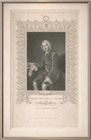 Antique Portrait of William Pitt Earl of Chatham, 1850