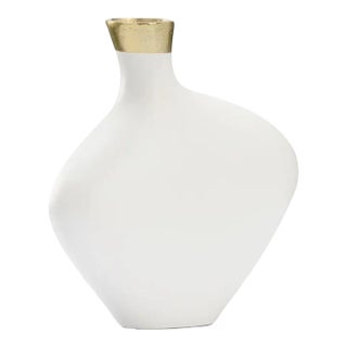 Asymmetric Vase - White, Small For Sale