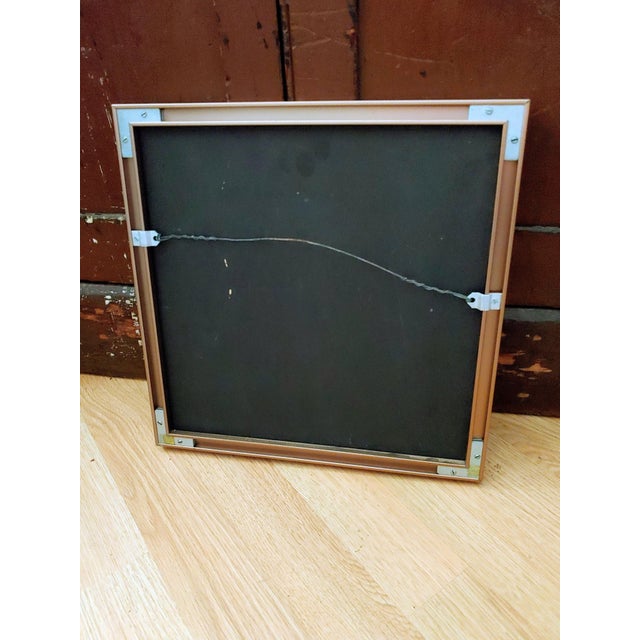 1970s Mitsudonoe Weaving on Copper Tinted Mirror, Framed For Sale In New York - Image 6 of 6