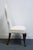 Wood High End Vintage Solid Cherry Traditional Georgian White Upholstered High Back Dining Side Chair For Sale - Image 7 of 9