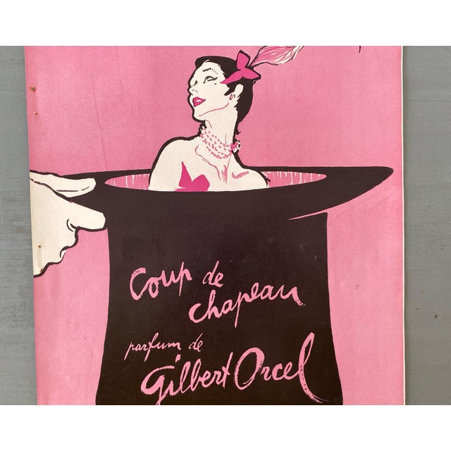 Mid-Century Modern 1953 Mid-Century French Perfume Advertisement Print by Gruau, Not Matted, Not Framed For Sale - Image 3 of 5