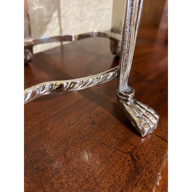 English 19th Century Raised Silver Plate Center Bowl For Sale - Image 4 of 9