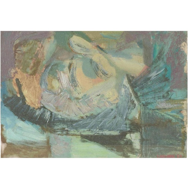 Bo Lindgren, Swedish Abstract Composition, Oil on Paper, 1959 For Sale - Image 6 of 6