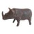 Vintage African Dark Patina Rhino Figurine For Sale