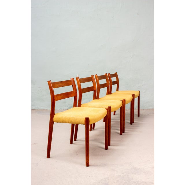 Danish Model 84 Chairs in Teak by Niels Otto Möller for J.L. Møllers, 1960s, Set of 4 For Sale - Image 10 of 18