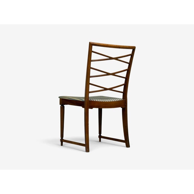 Scandinavian Modern, Six Dining Chairs, Beech, Fabric, Scandinavia, 1900s For Sale - Image 12 of 13
