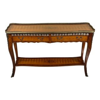 French Style Inlay Server Bar Table For Sale