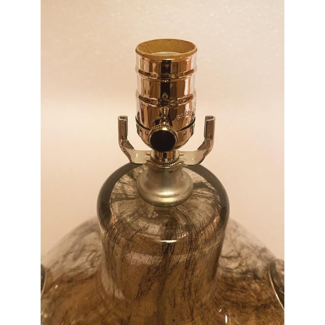 Glass Barovier & Toso "Crepuscolo" Murano Glass Table Lamp For Sale - Image 7 of 11