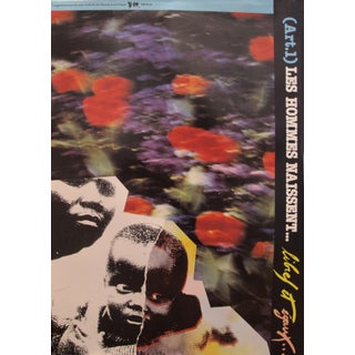 1989 Original Poster for Artis 89's Images Internationales Pour Les Droits De l'Homme Et Du Citoyen - Article 1, Les Hommes Naissent Libres Et Égaux For Sale