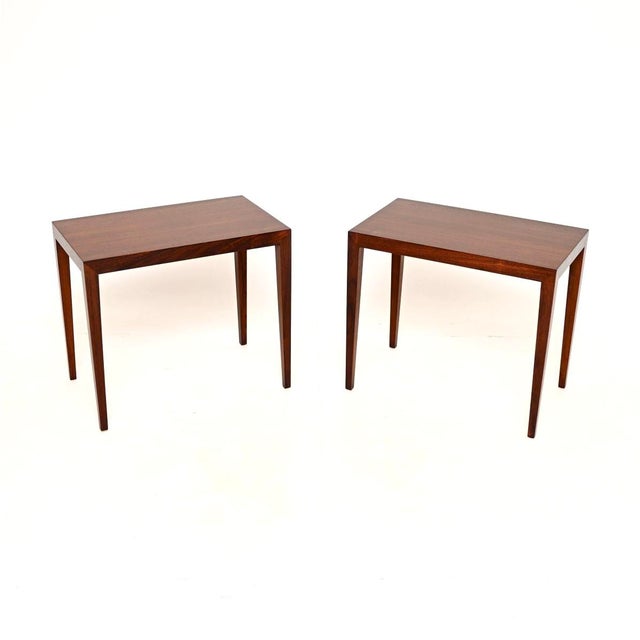Vintage Danish Side Tables by Severin Hansen for Haslev, 1960, Set of 2 For Sale - Image 11 of 11