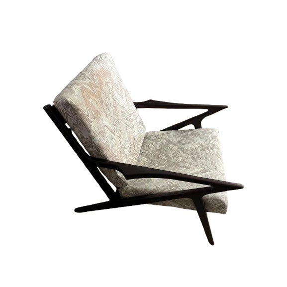 Mid-Century Modern Pair of Mid Century Modern Poul Jensen Interpretation Z Arm Chair For Sale - Image 3 of 8