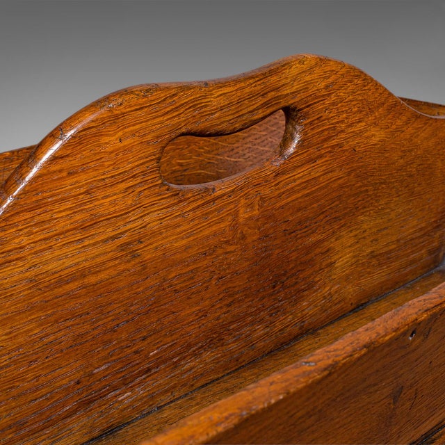 Antique Housekeeper’s Carry, English Oak, Cutlery Tray, Trug, Work Box, Georgian For Sale - Image 9 of 10