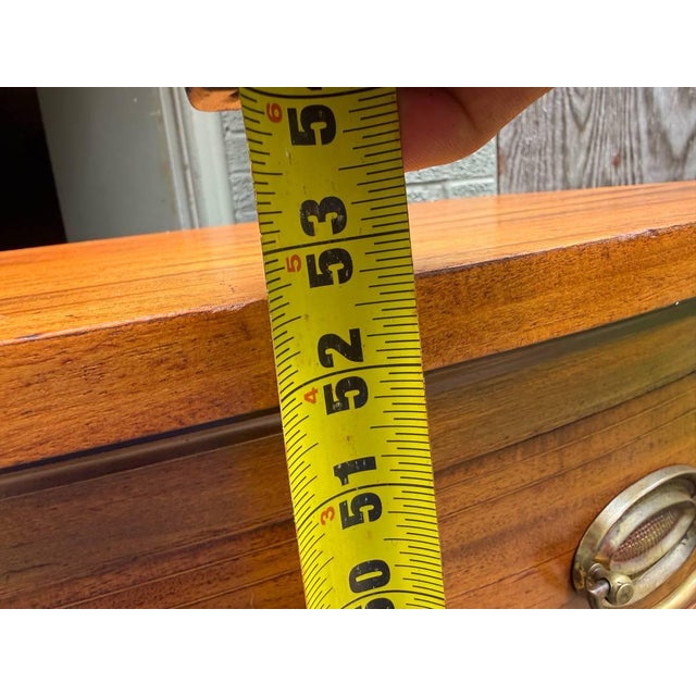 Early 20th Century Regency Style Tall Boy Bow Front Chest of Drawers For Sale - Image 11 of 14