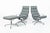 Herman Miller Pair Eames Soft Pad Recliners With Ottoman for Herman Miller, Gray Leather Aluminum Group For Sale - Image 4 of 17
