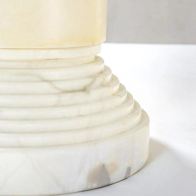 White Marble Table Lamps attributed to Sergio Asti, 1970s, Set of 2 For Sale - Image 3 of 6