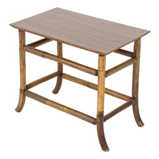 Aesthetic Movement Style Faux Bamboo Side Table For Sale